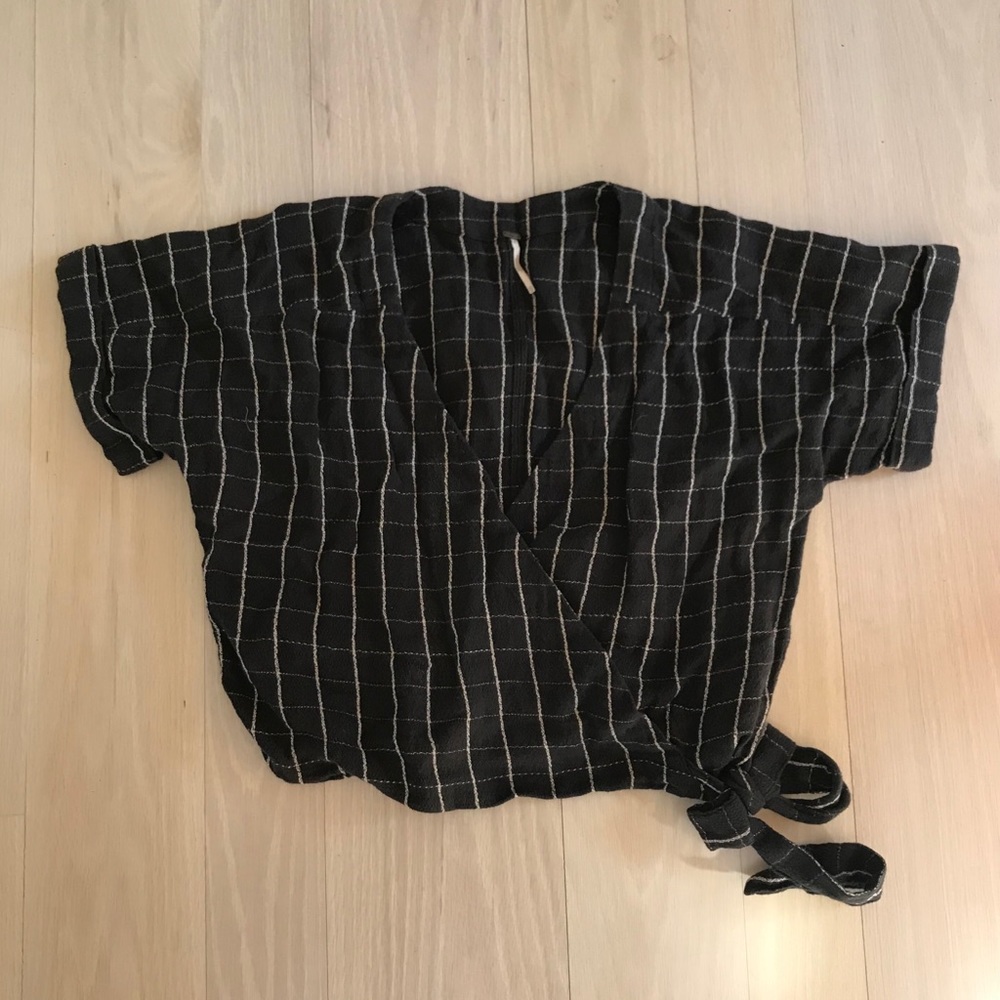 Free People Plaid Top